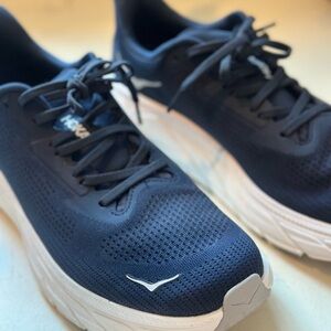 Hoka Navy Blue Athletic Shoes with Breathable Mesh / White Sole WORN ONCE